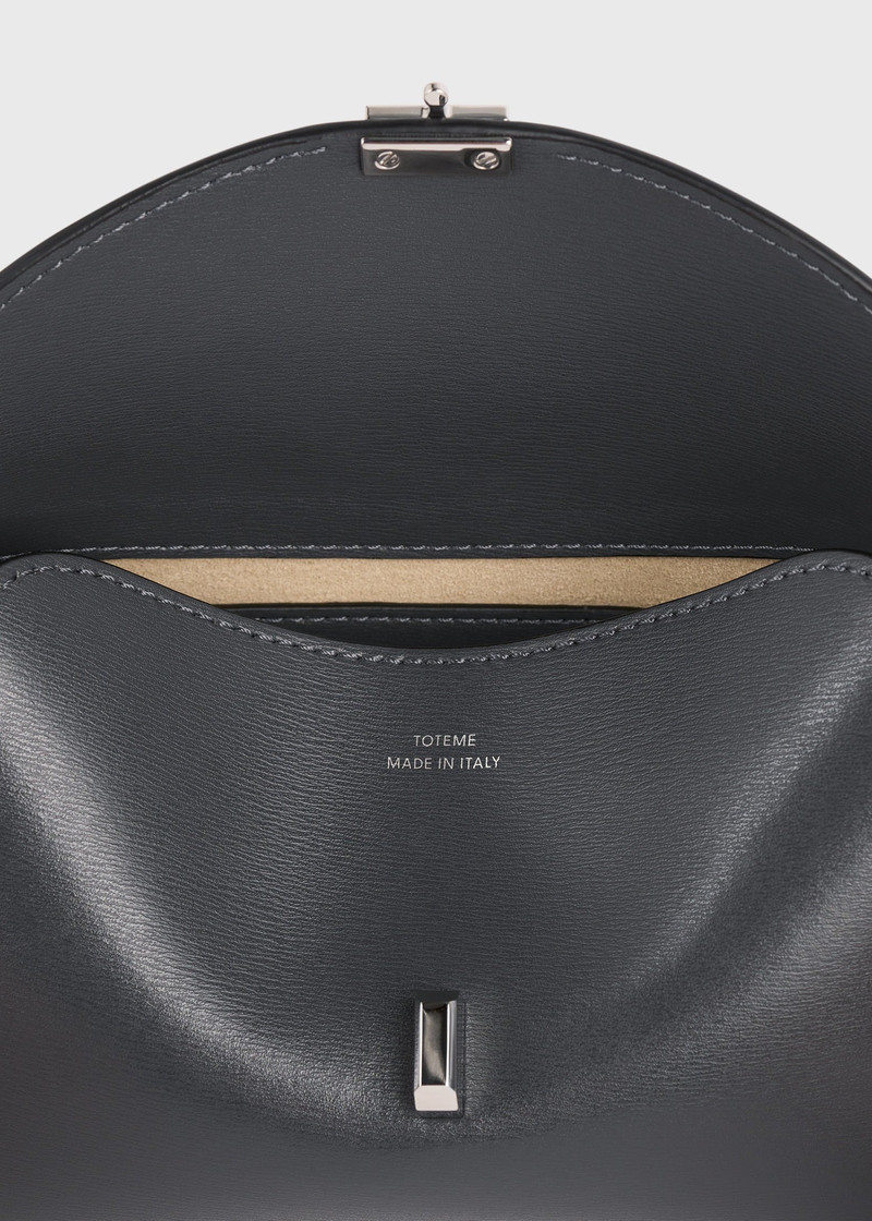 Mini T-lock leather clutch shark 6