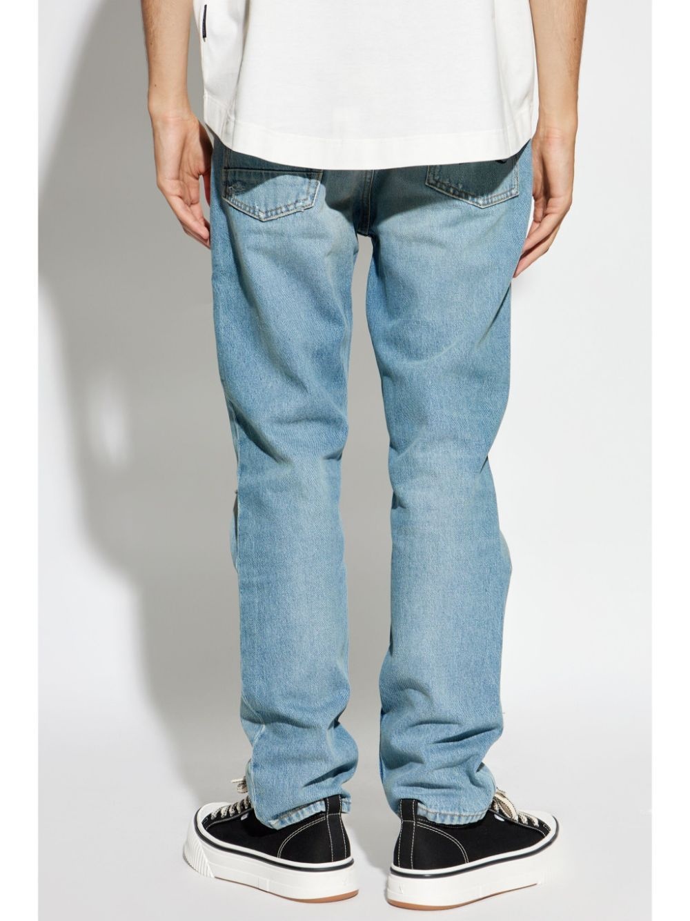 monogram-print jeans - 4