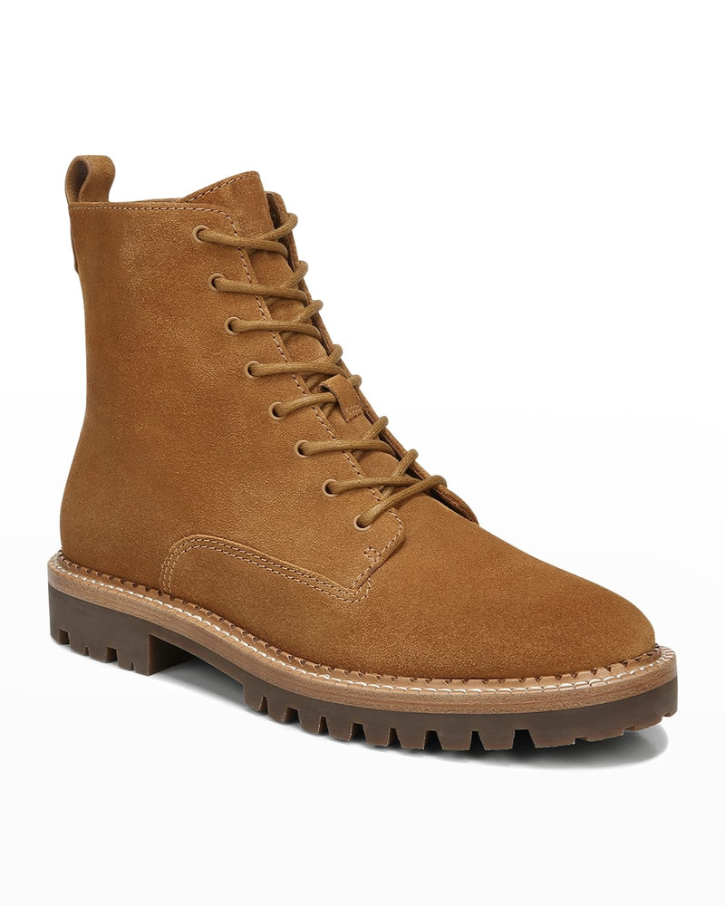 Vince Cabria Suede Water-Repellant Combat Boots outlook