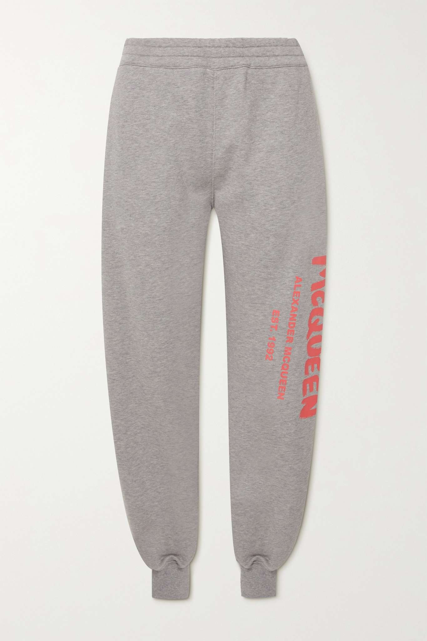 Printed cotton-jersey track pants - 1