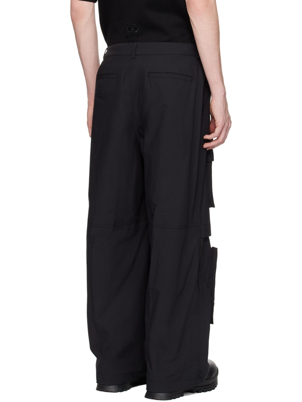 Black Vented Cargo Pants - 3