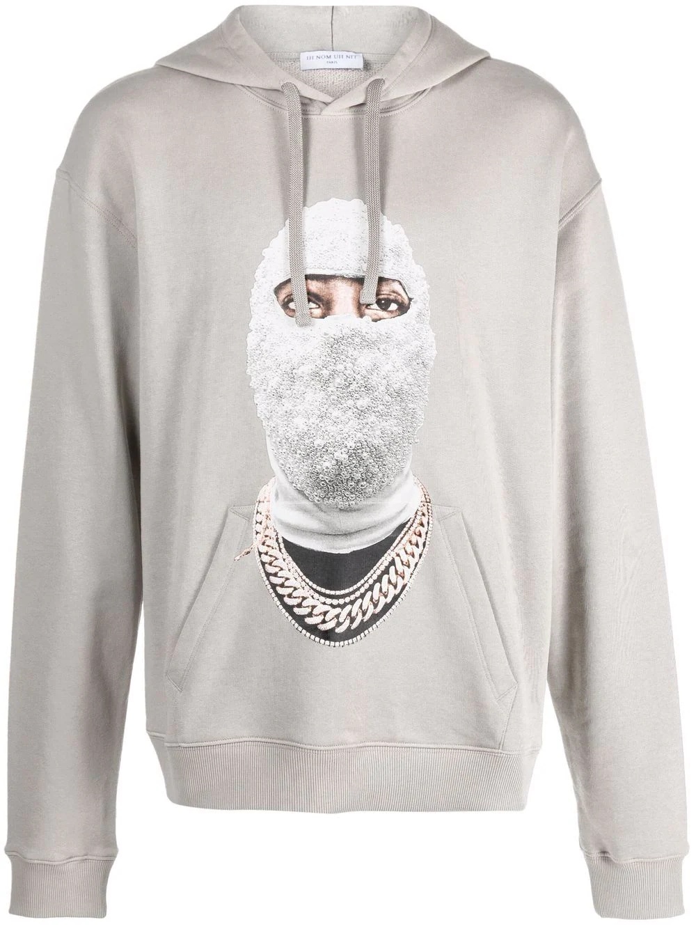 balaclava-print hoodie - 1