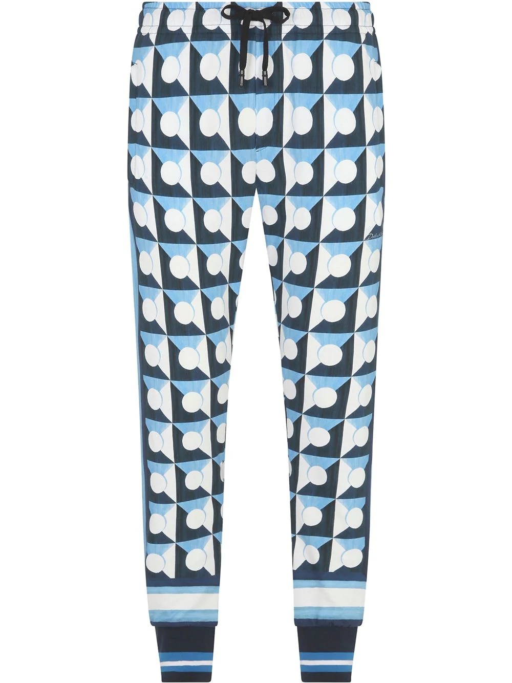 Majolica-print DG-patch track pants - 1