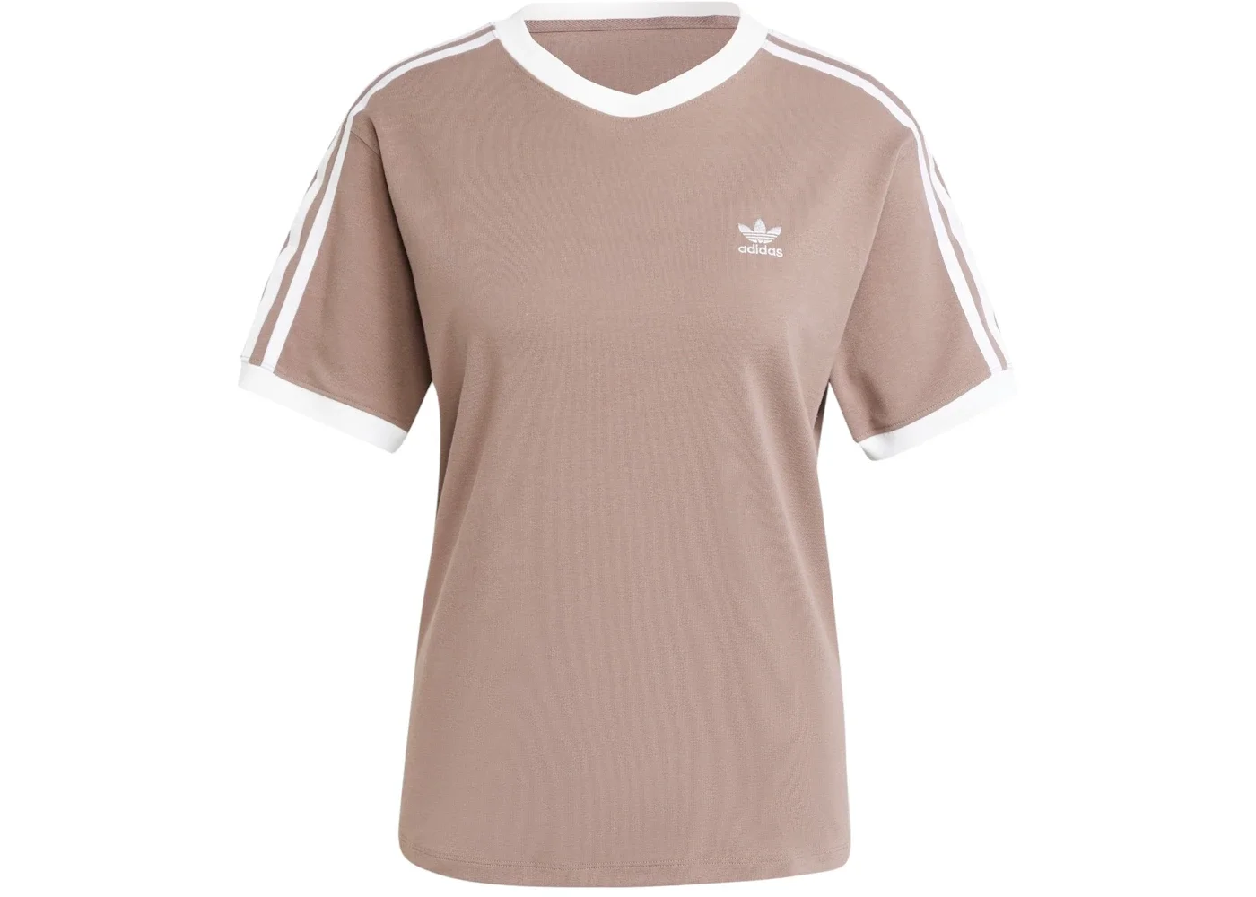 adidas Women's 3-Stripes T-Shirt Trace Brown - 1