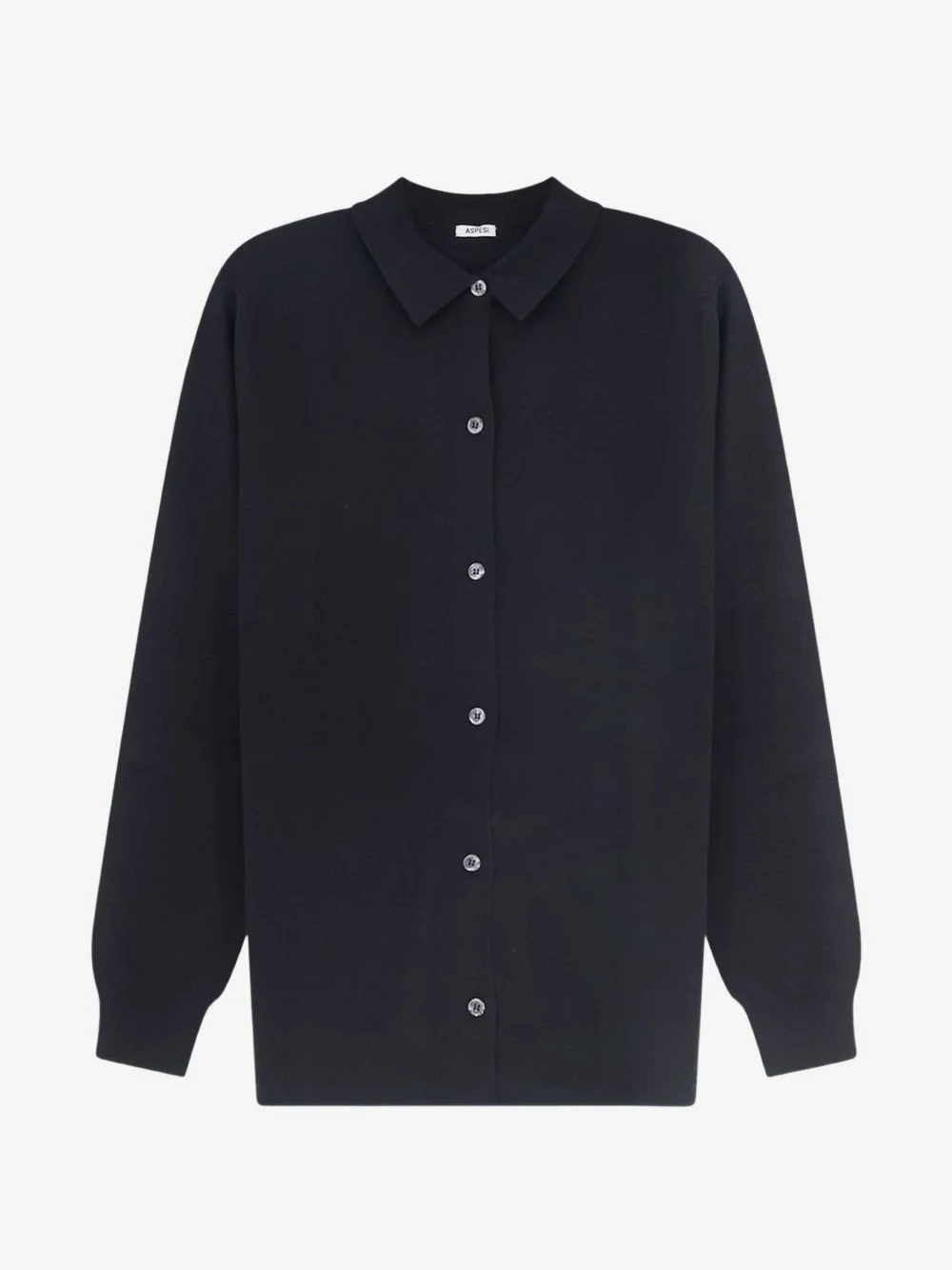 button-down polo-collar cardigan - 1