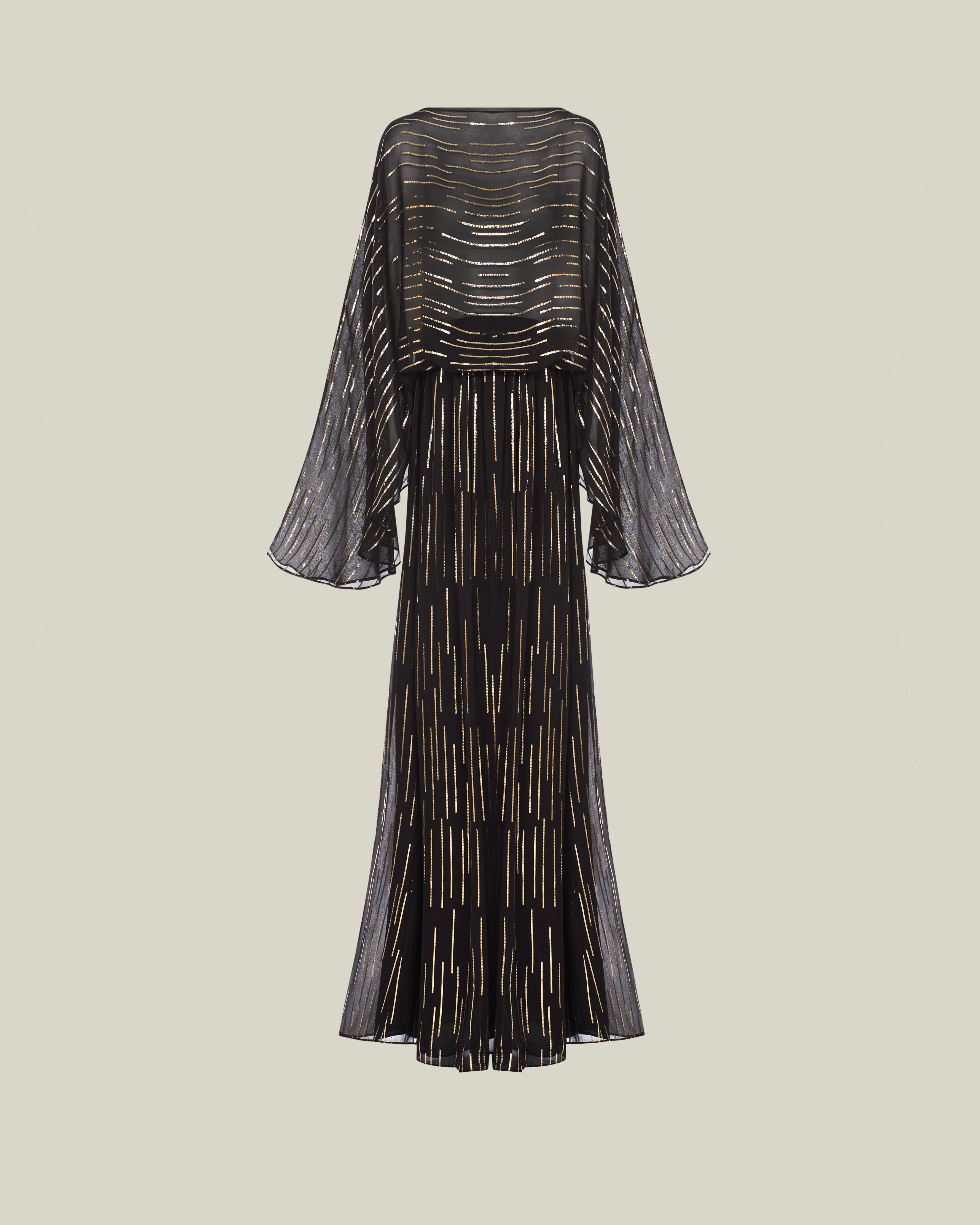 Tribeca Dress in Black & Gold - 1