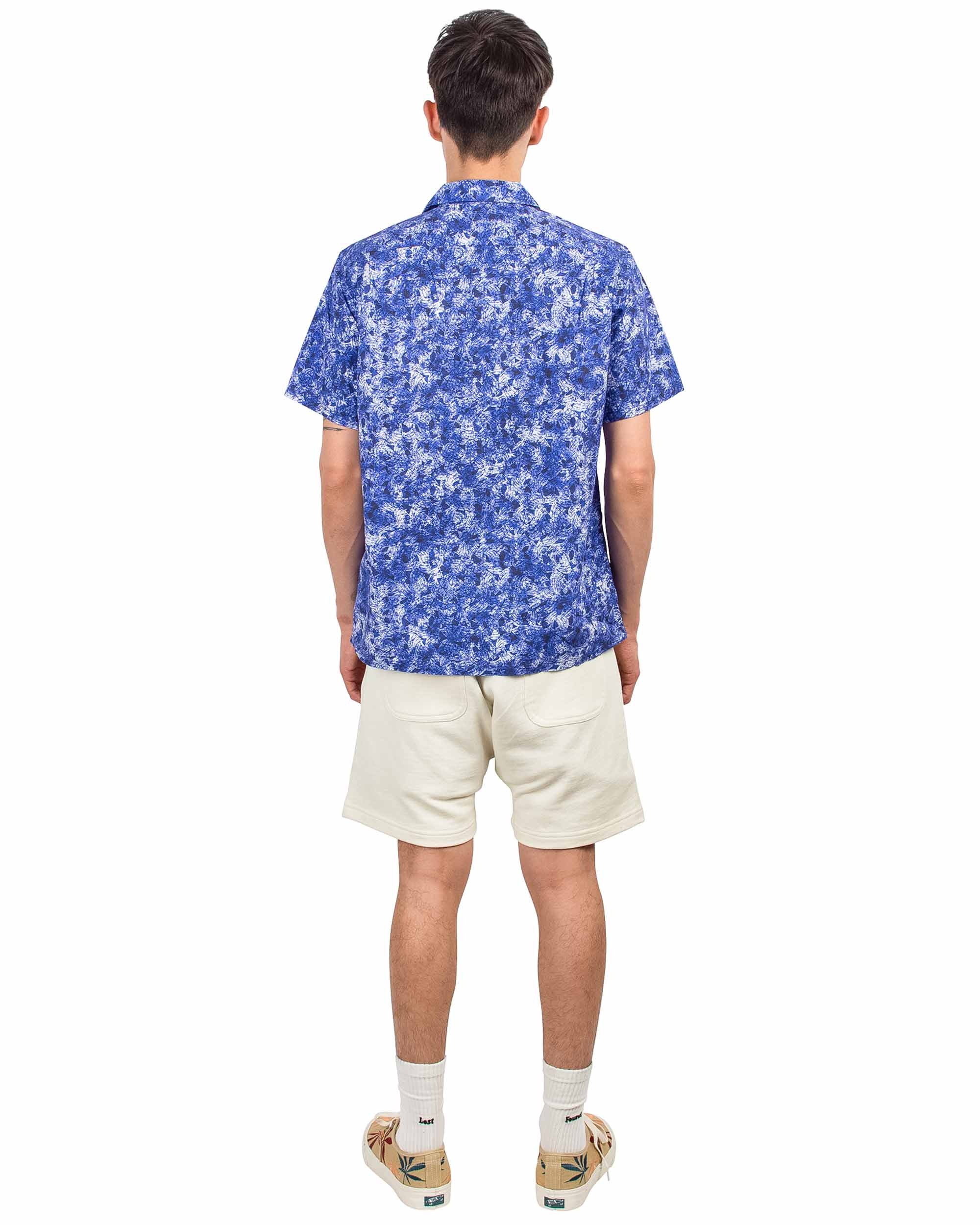 Open Collar Short Sleeve 'Kyoto Pattern' Print Sail Pattern - 3