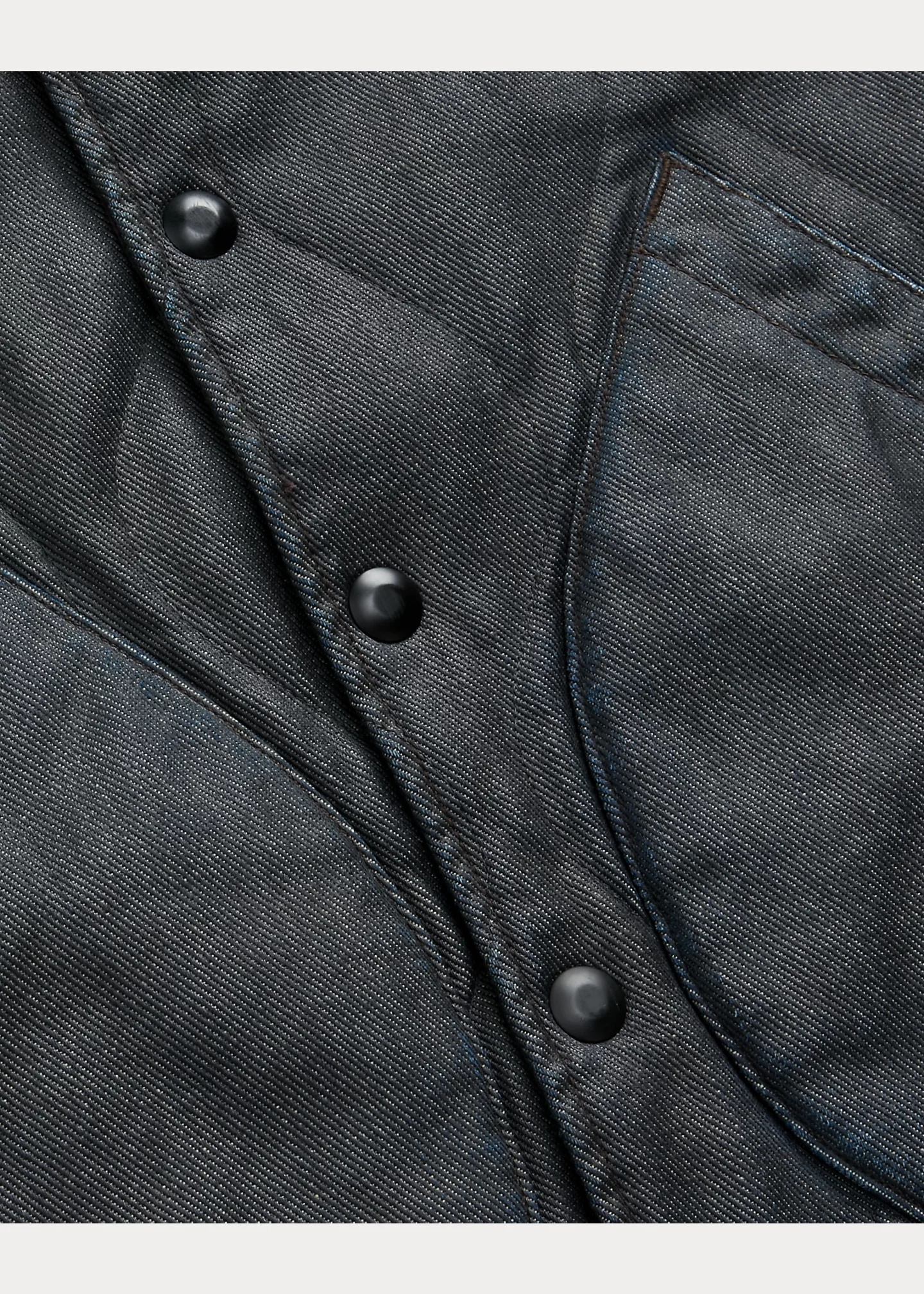 Quilted Indigo Denim Vest - 4