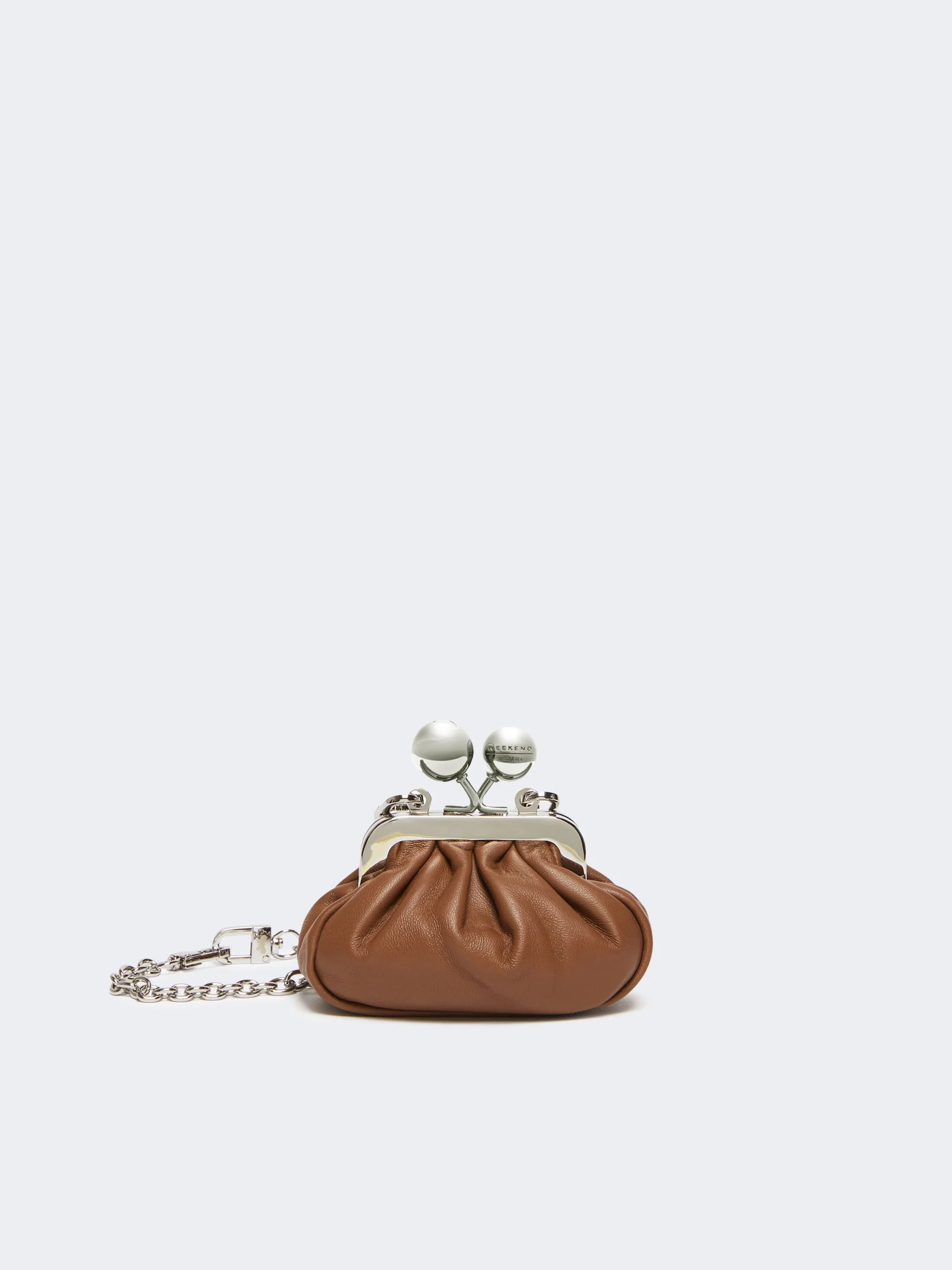 DIOMEDE Shiny Nappa leather nano Pasticcino Bag - TOBACCO - 1
