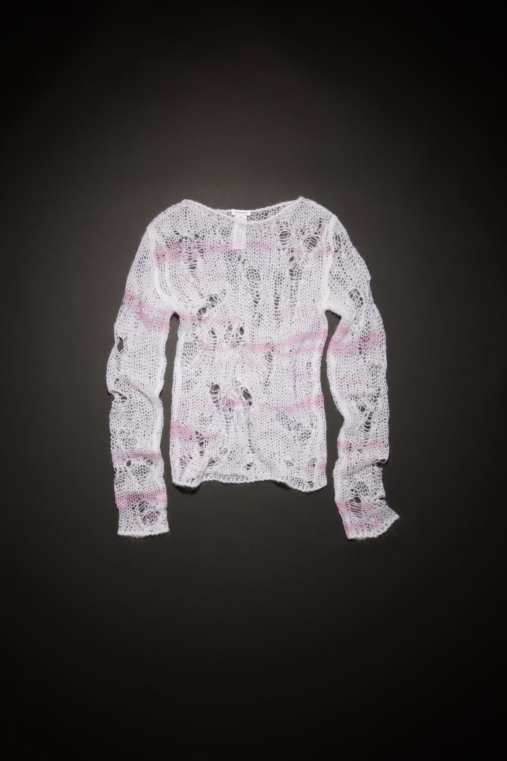 Crew neck jumper - Off white/pink - 6