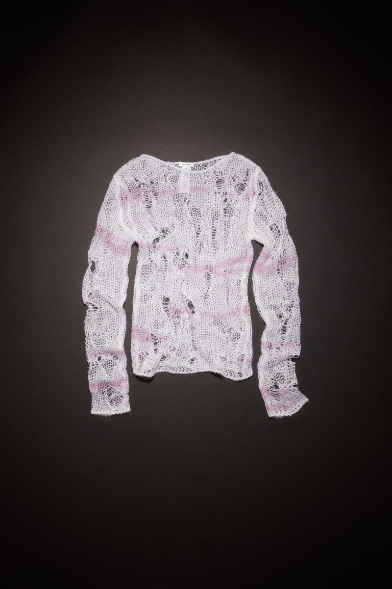 Crew neck jumper - Off white/pink 6