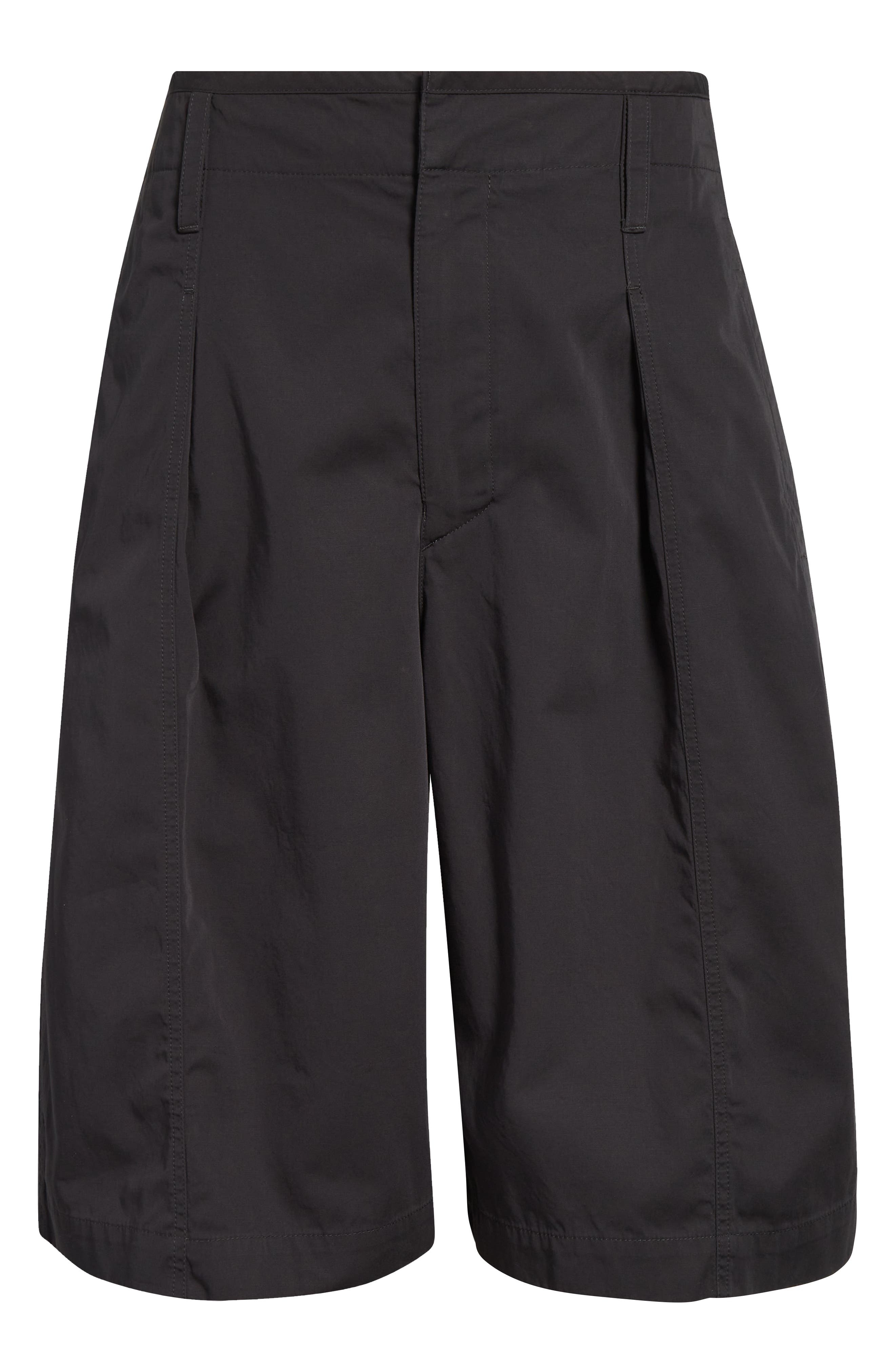 Lemaire Maxi Pleated Bermuda Shorts in Charcoal at Nordstrom - 5