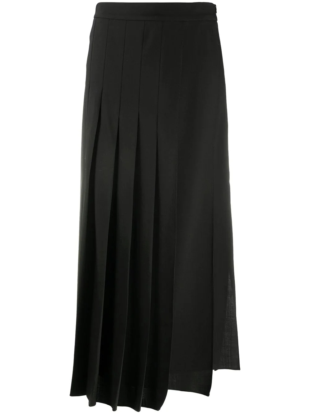 asymmetric pleated skirt - 1