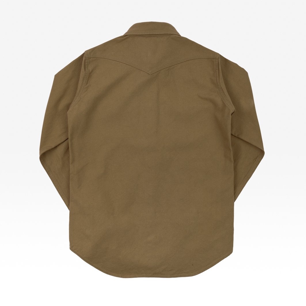 IHSH-235-BRN 13oz Military Serge Western Shirt - Brown - 4