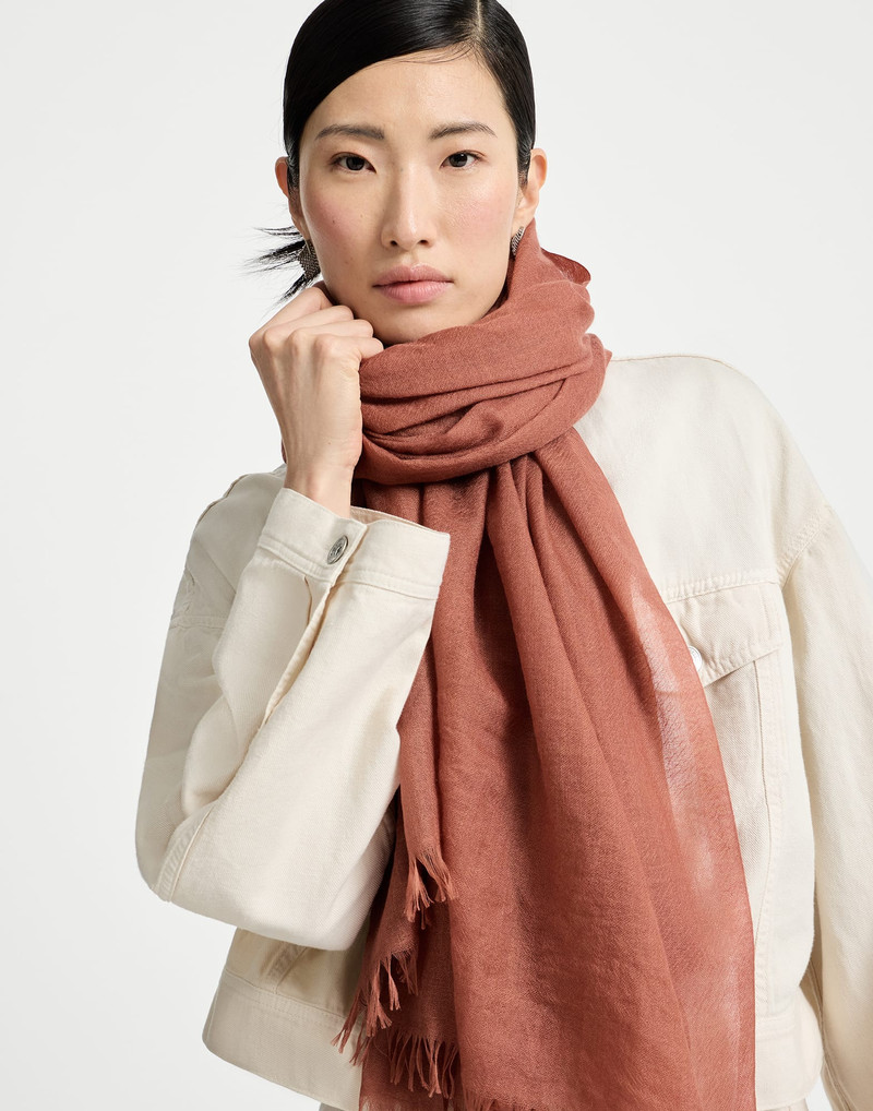 Cashmere and silk scarf 4
