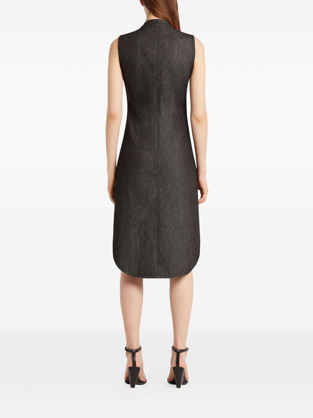 zip-front sleeveless dress - 4