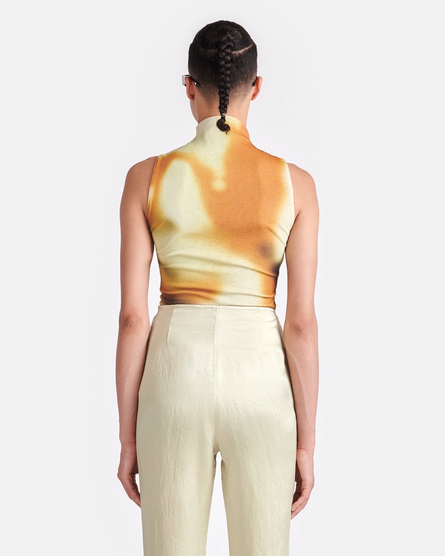 Printed Mesh-Jersey Top - 3