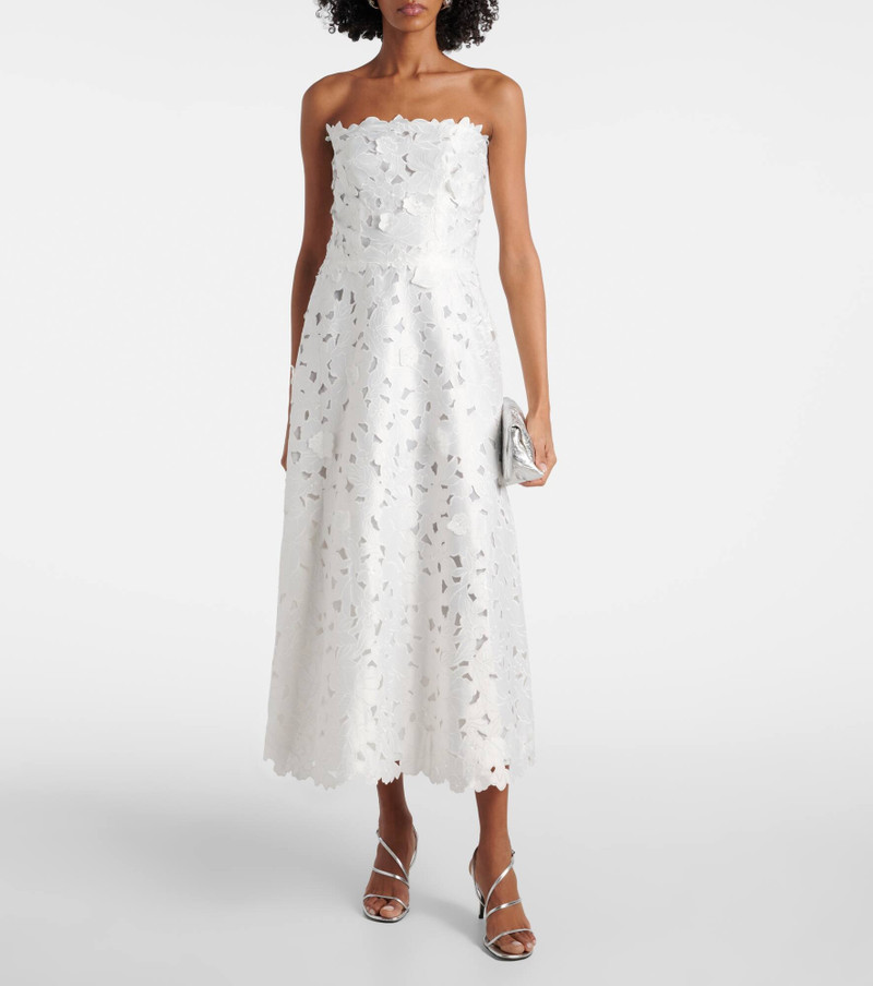 COSTARELLOS Norina satin lace cocktail dress outlook