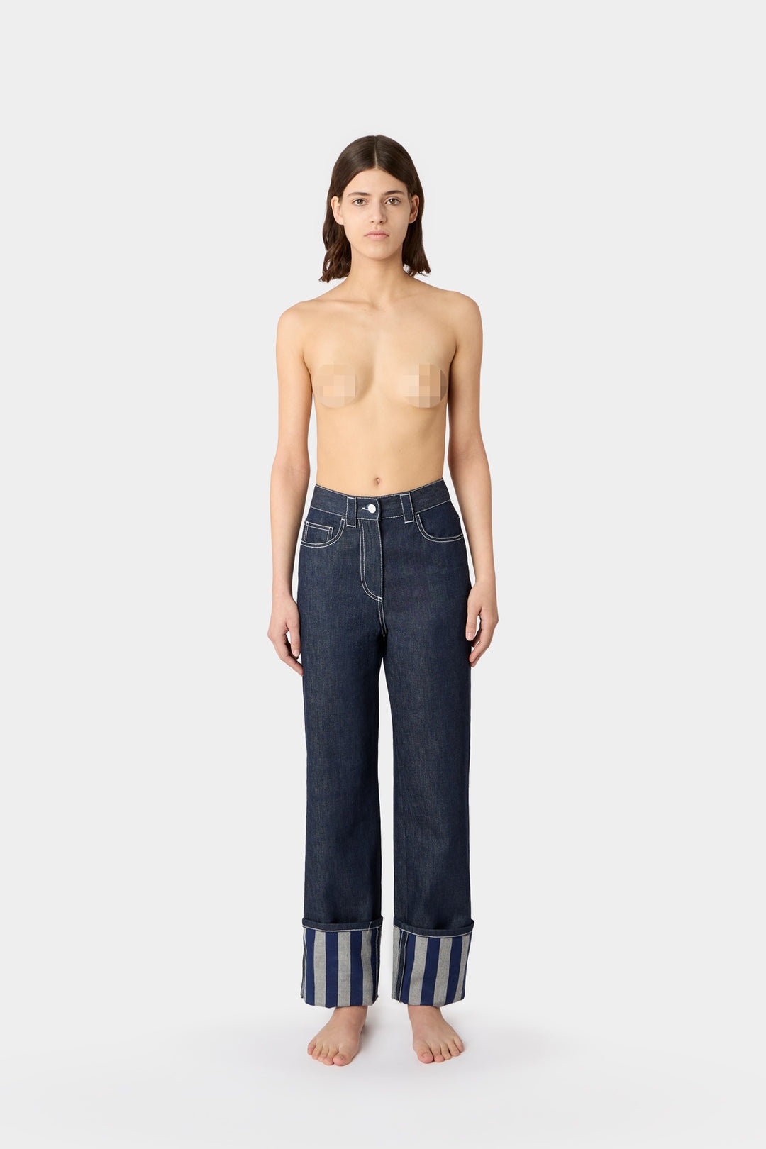BELLIDENTRO PANTS / electric blue stripes - 5