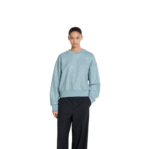 Cotton jersey sweatshirt with crystals - 3