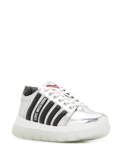 Moschino stripe-side low-top trainers outlook