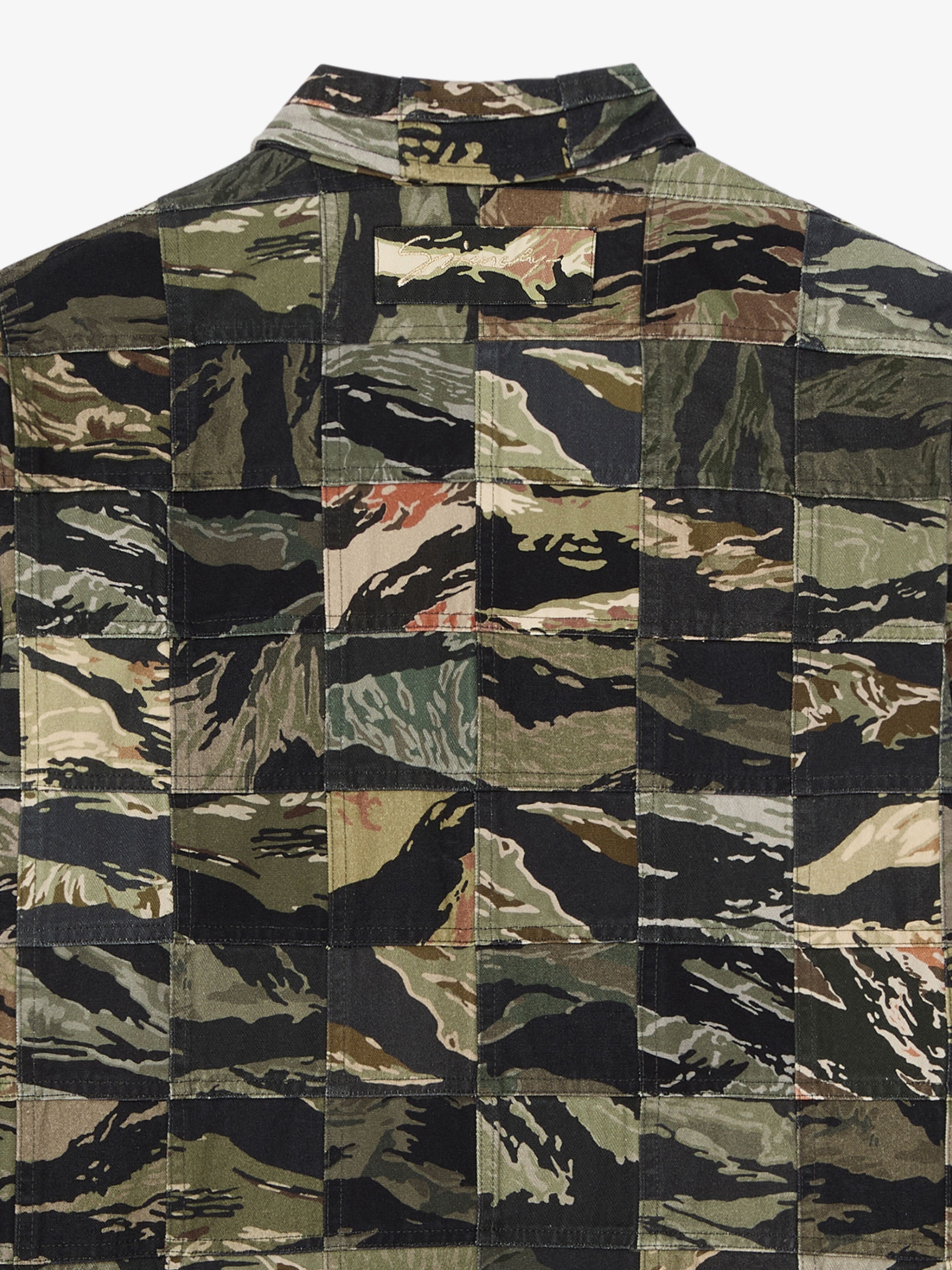 PATCHWORK SHIRT IN COTTON WITH CAMO PRINT - 5