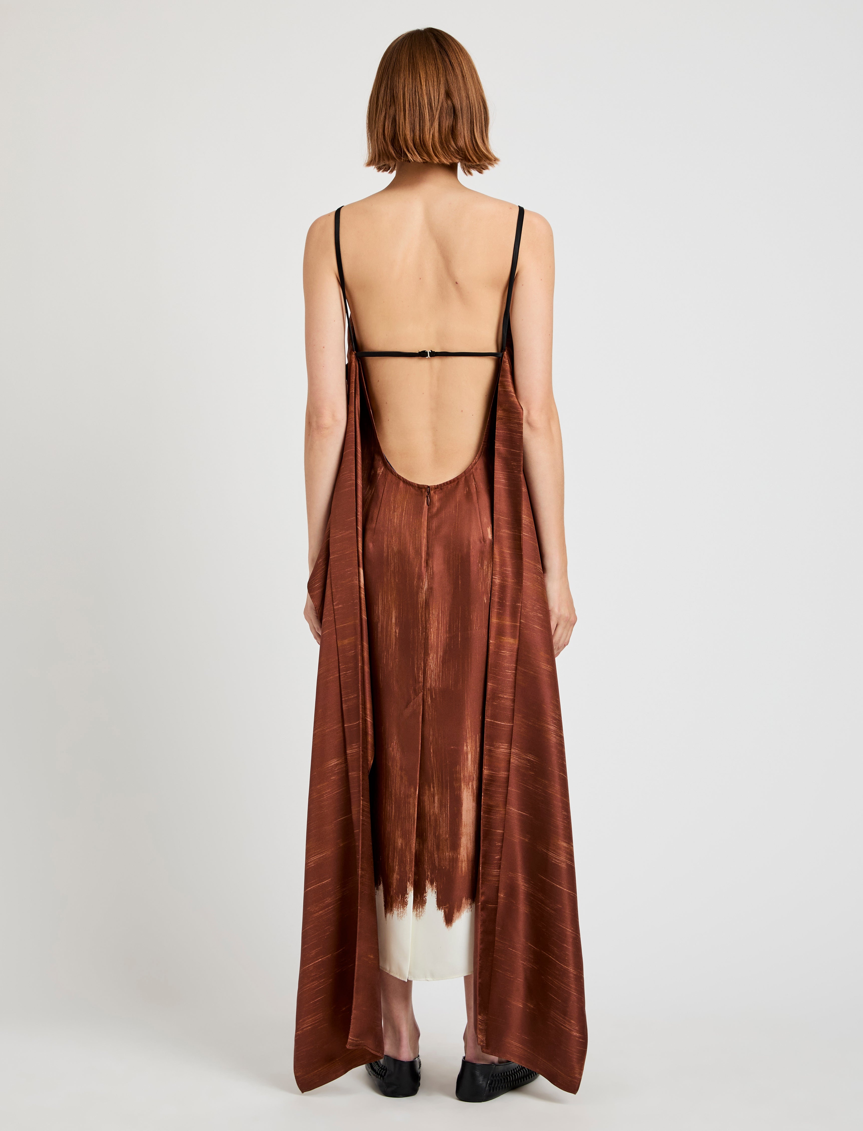 Wilma Dress in Double Printed Silk Twill - 4