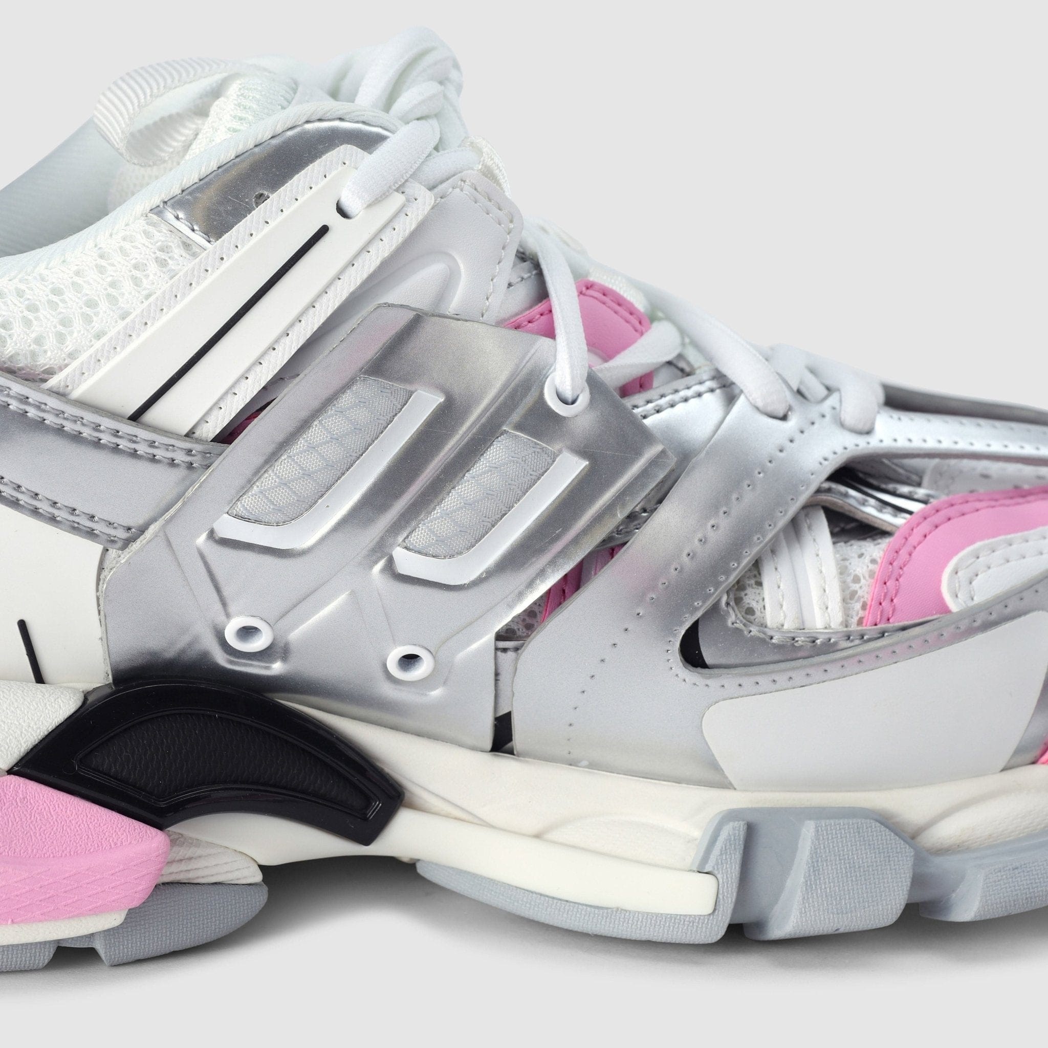 Balenciaga Women's Track Pink Silver Trainers - 9