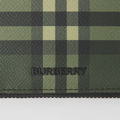 Burberry Check Print Leather Ziparound Wallet Lanyard outlook