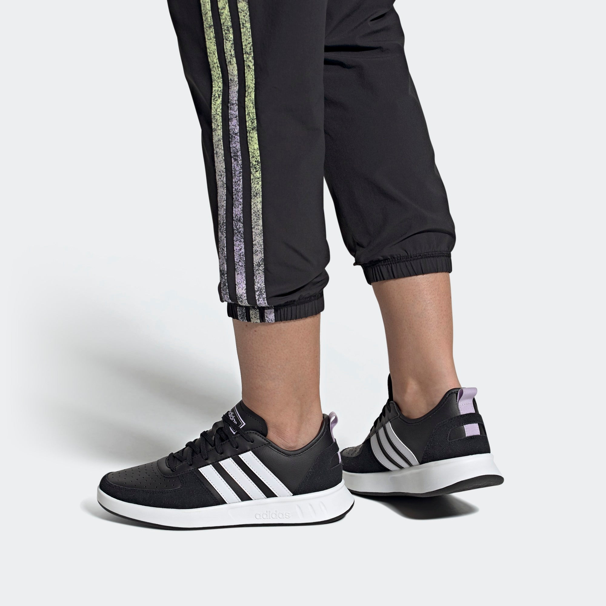 (WMNS) adidas Court80s Running Shoes Black/White FW9178 - 7