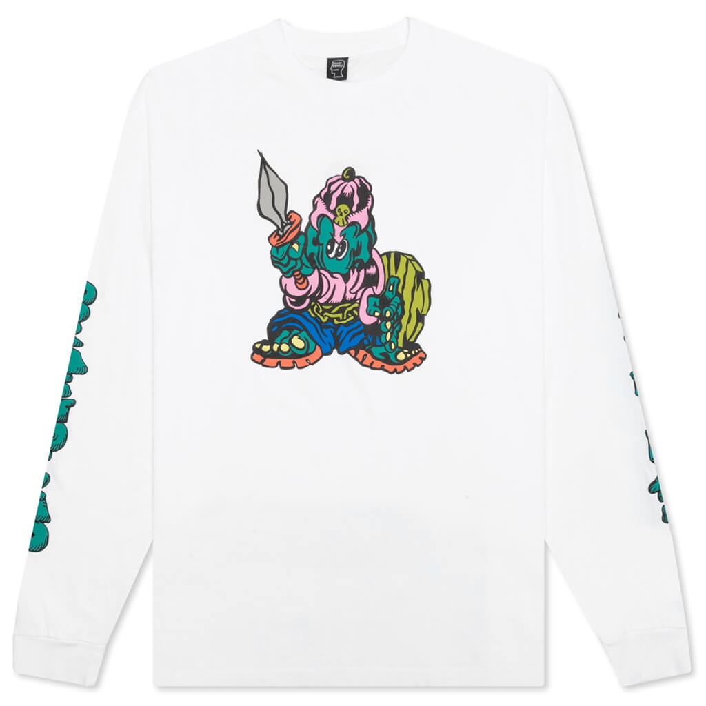BRAIN DEAD LITTLE BARBARIAN L/S - WHITE - 1