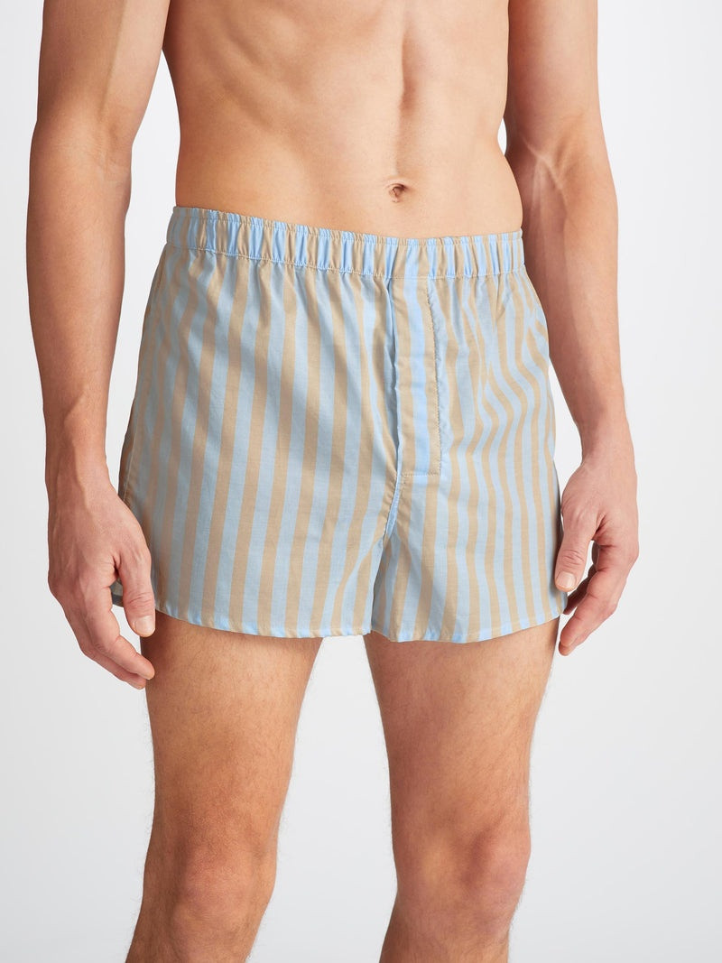 Men's Modern Fit Boxers Amalfi 20 Cotton Batiste Blue 3