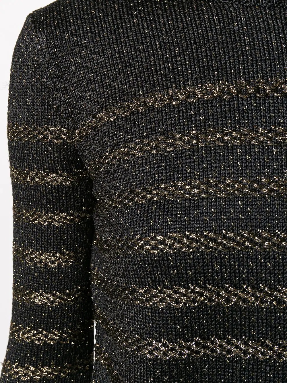 metallic thread crewneck jumper - 5