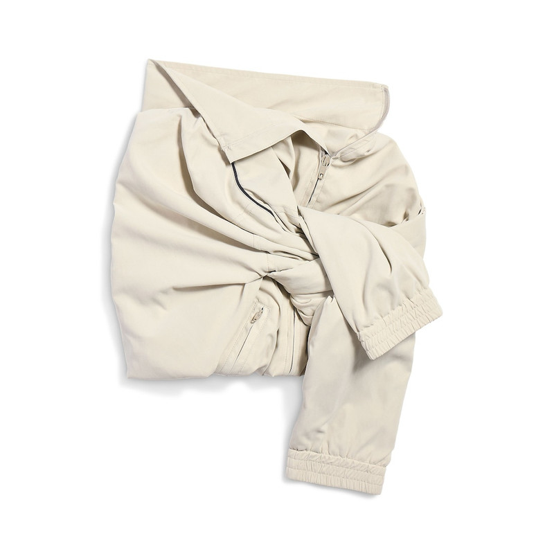 Women's Knotted Tracksuit Skirt in Cream 1