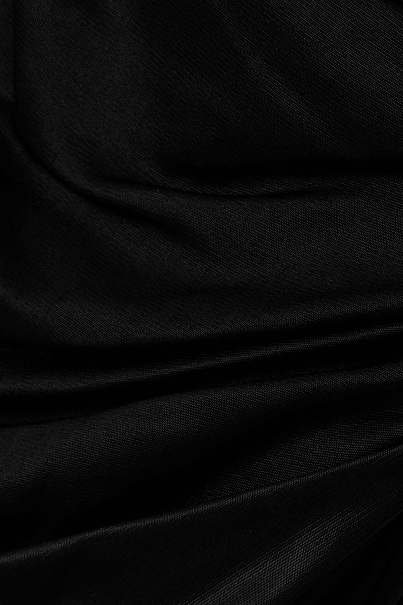 alexandre vauthier stretch satin bell sleeve tie waist dress