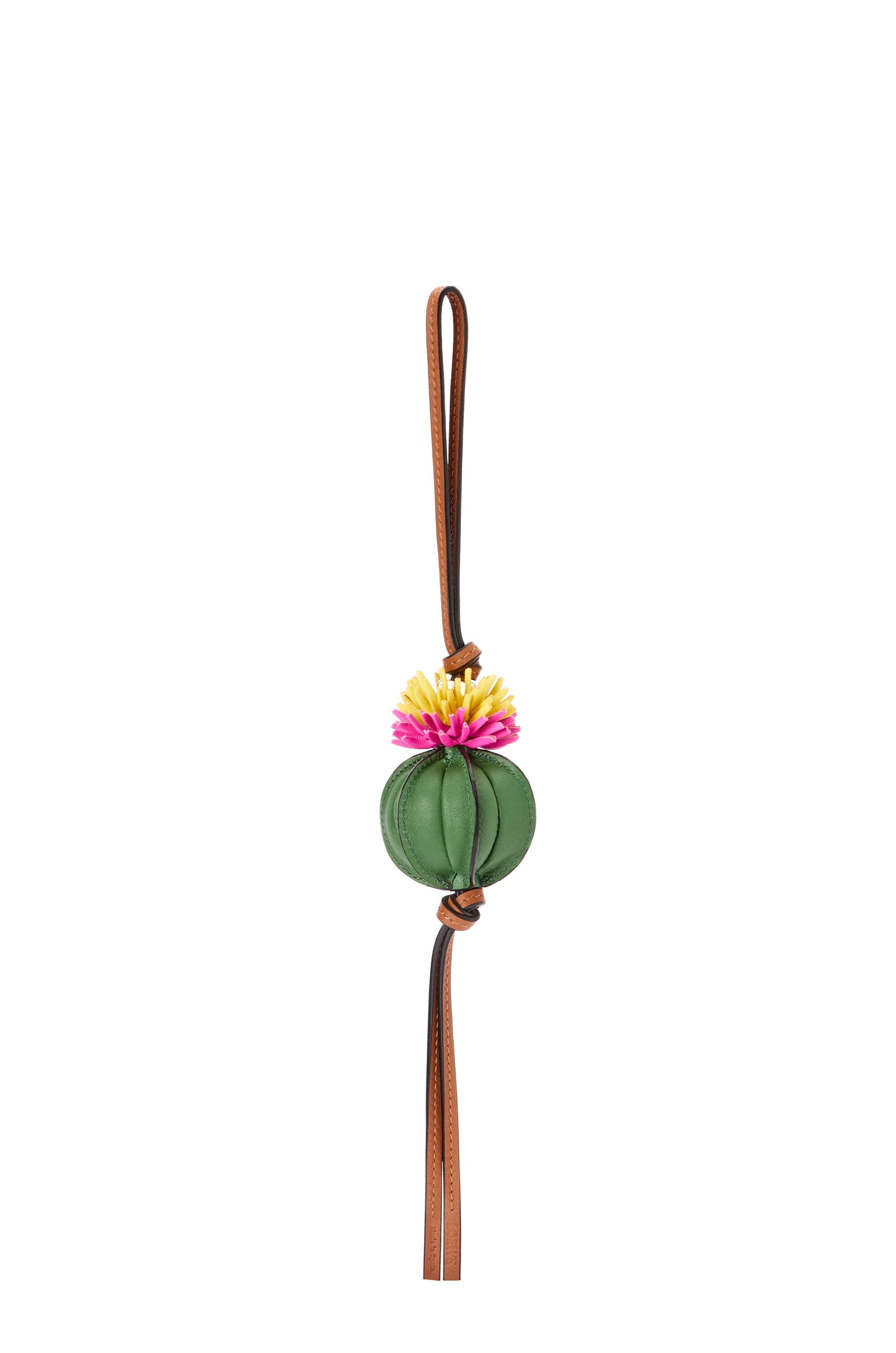Cactus charm in calfskin and brass - 1