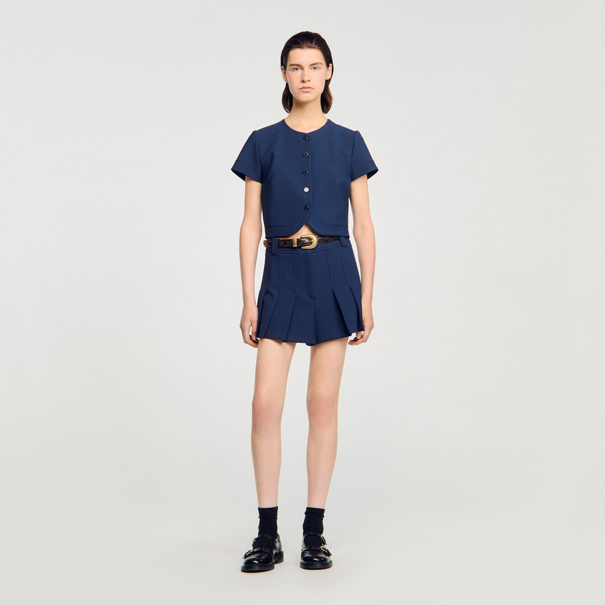 BUTTONED CROP TOP - 2