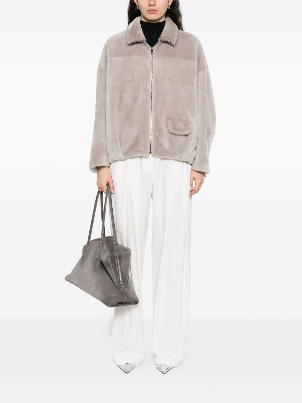 pleated belted straight trousers - 2