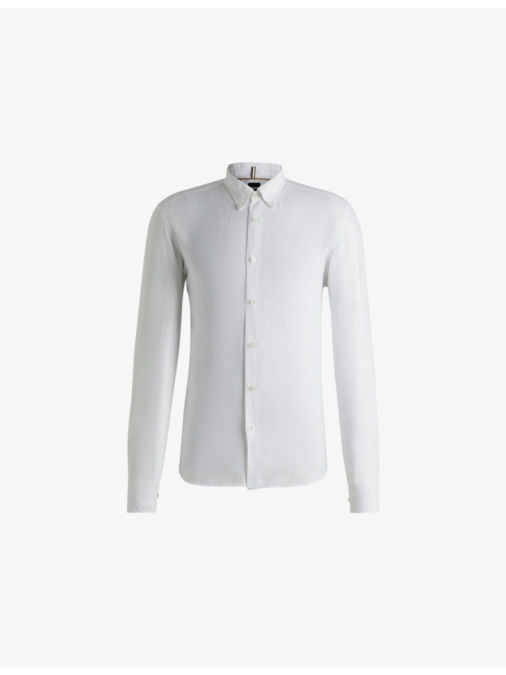 Stand-Collar Slim-Fit Stretch-Cotton Shirt - 1