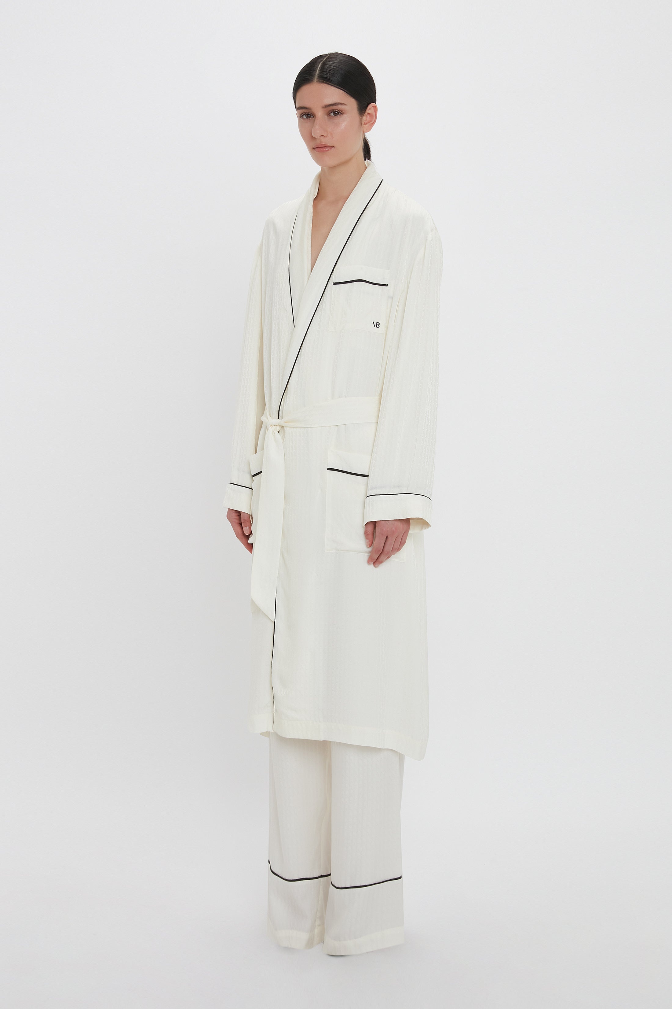 Pyjama Robe In Ivory Monogram - 3