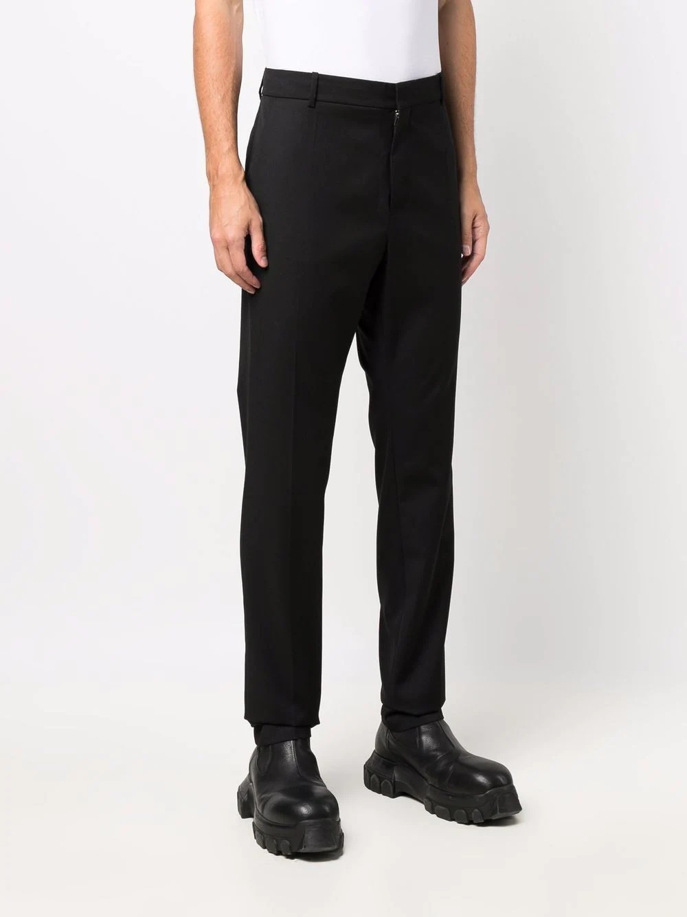 slim-cut tailored trousers - 3