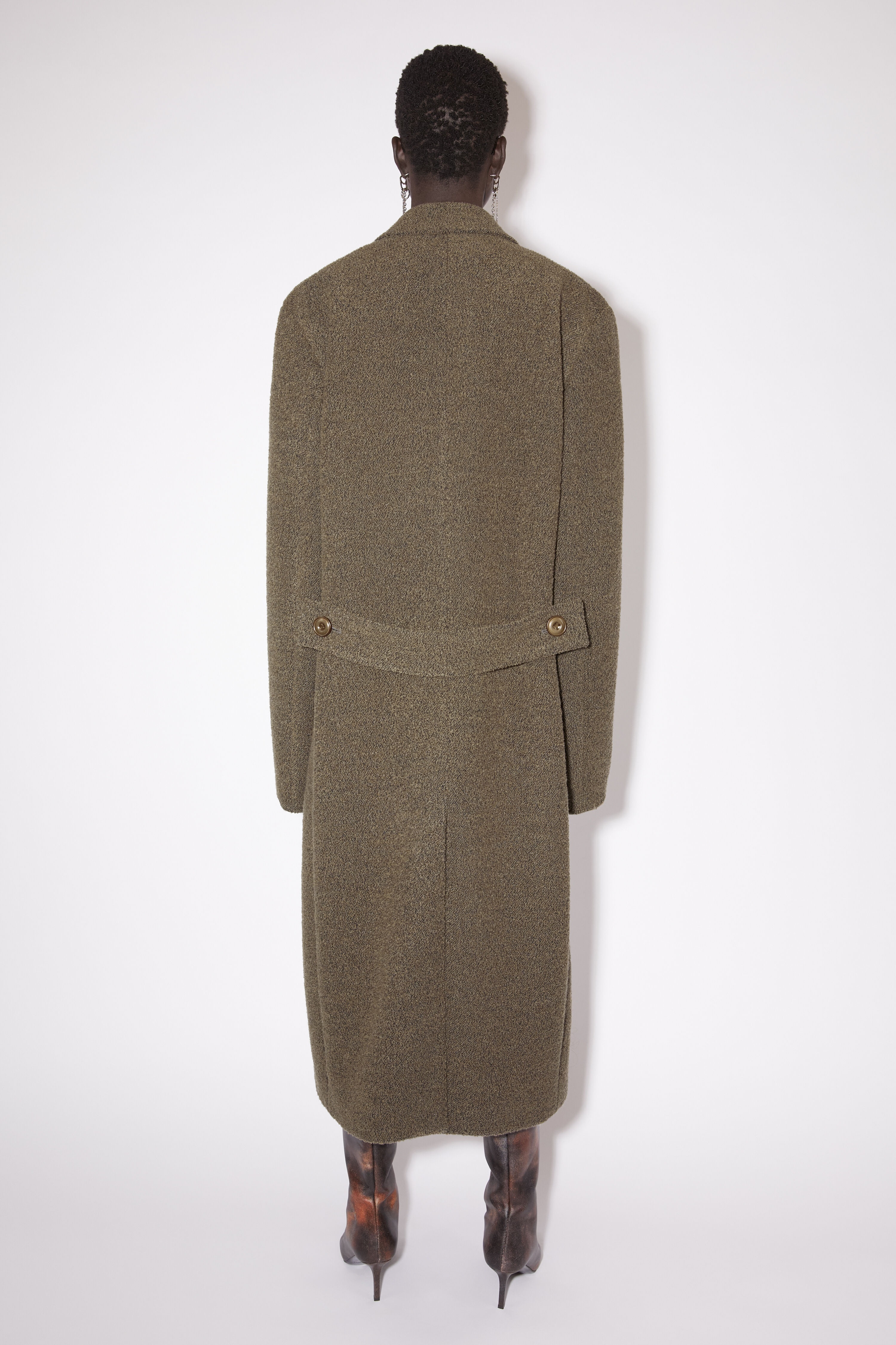 Double-breasted wool coat - Taupe grey - 3