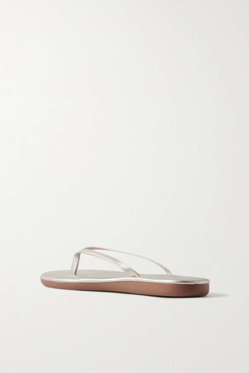 Saionara metallic leather flip flops 3