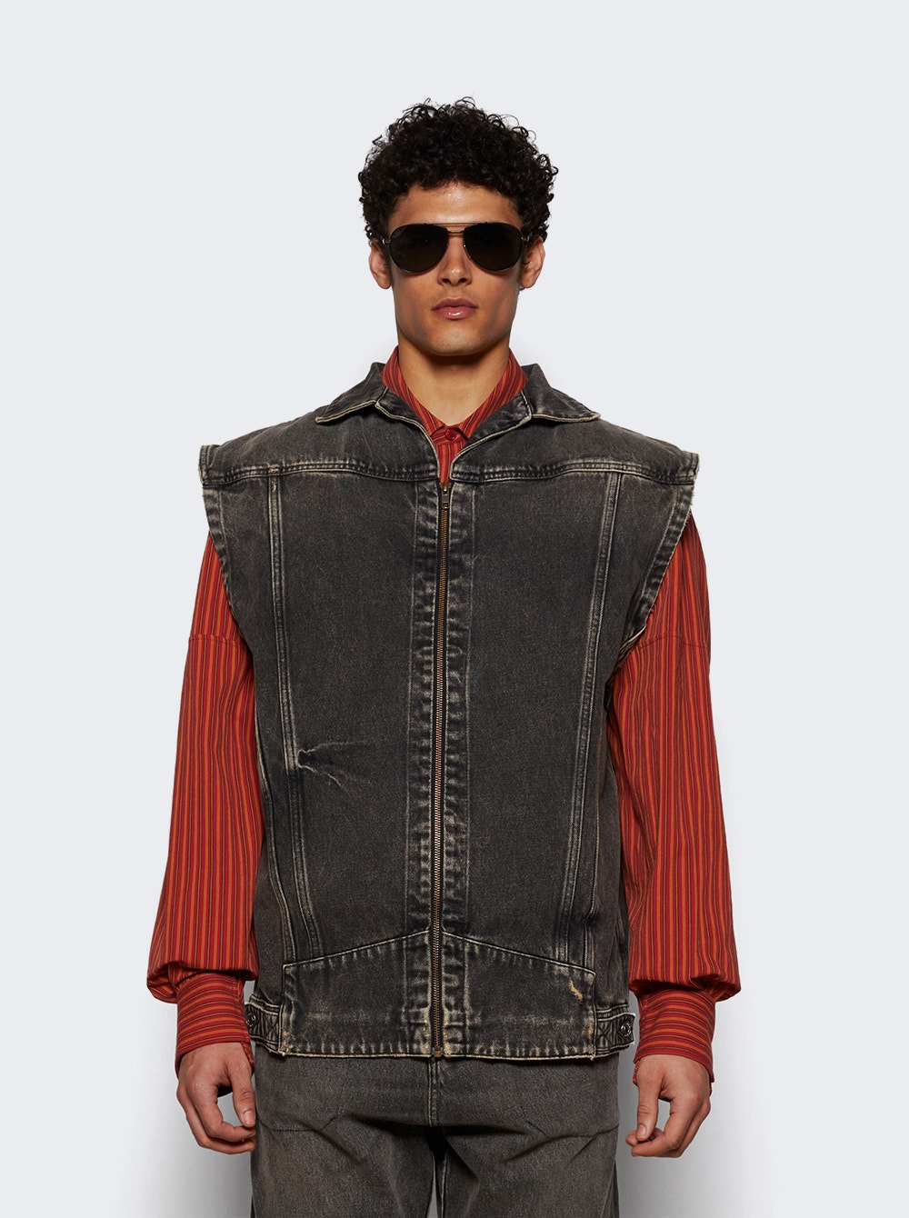 Denim Vest Black - 2