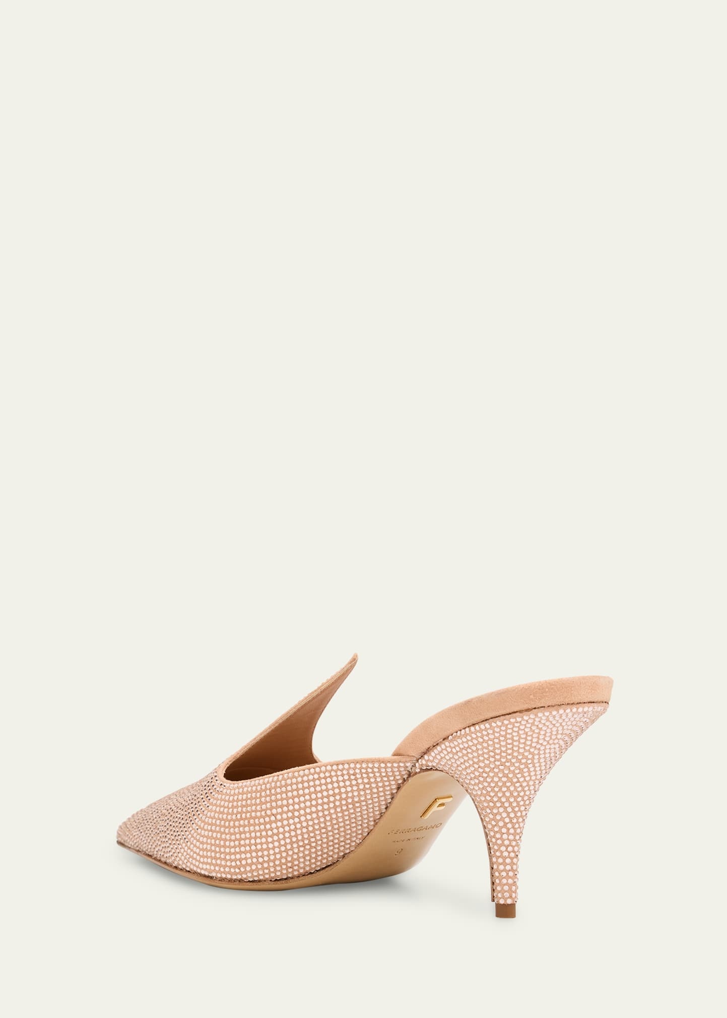 Arvil Crystal Leather Mule Pumps - 4
