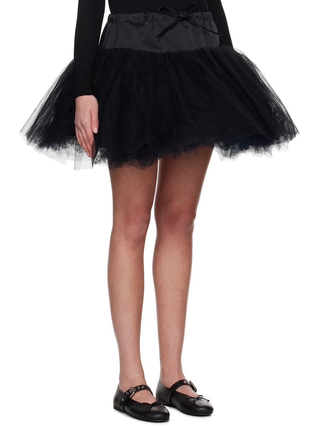 Black Elasticated Ballet Tutu Minikirt - 2
