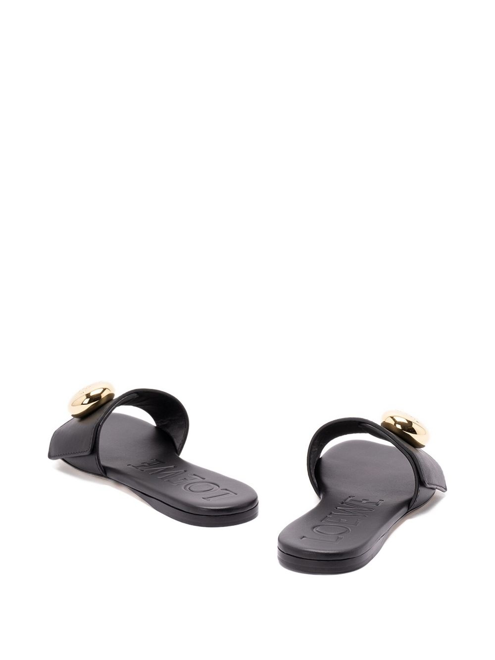 logo flat sandals - 3