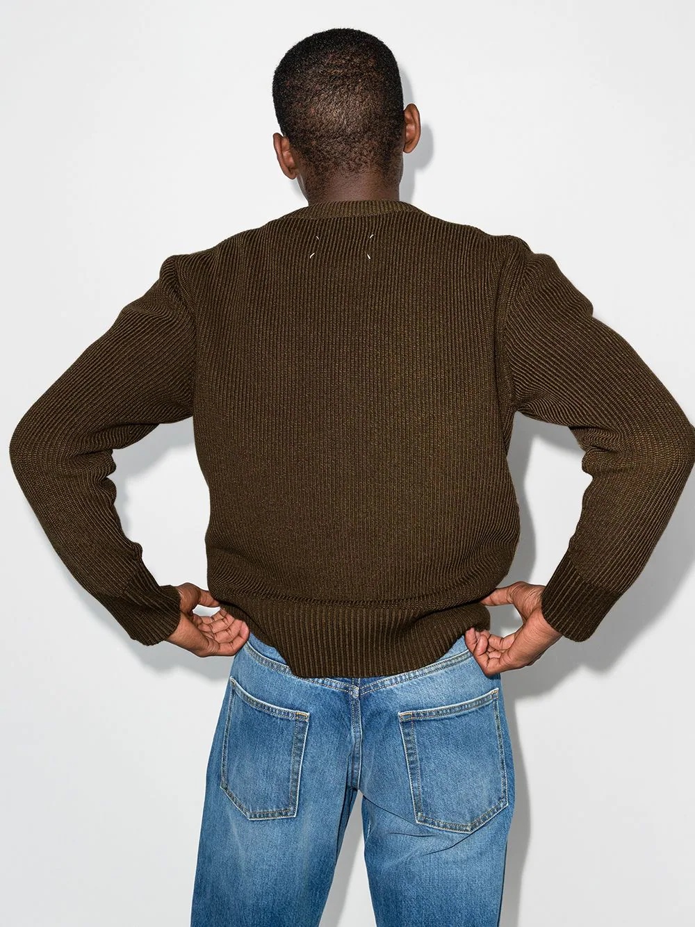 crew-neck knitted jumper - 3