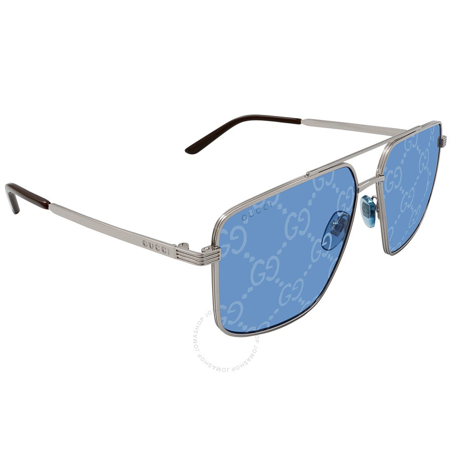 Gucci Blue Logo Navigator Men's Sunglasses GG0941S 004 60 - 2