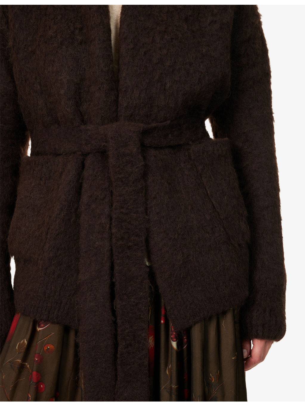 Bushed Belted Stretch-Wool Cardigan - 5